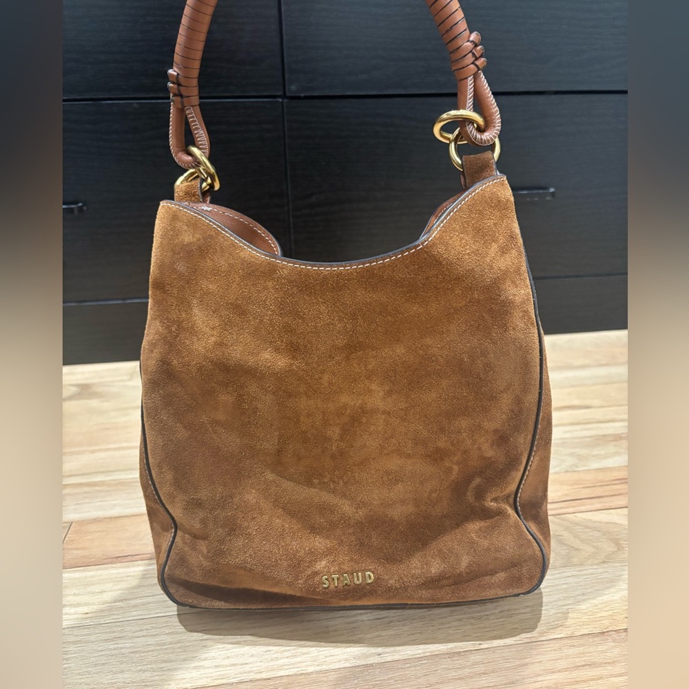 STAUD brown suede bag